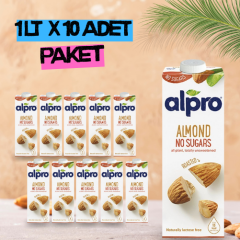 Alpro Şekersiz Badem Sütü 1 lt x 10 Adet