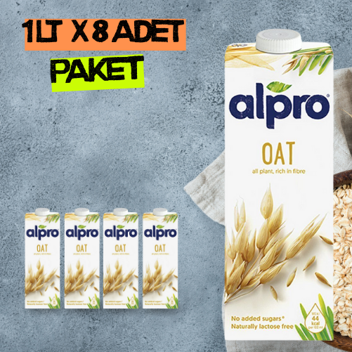 1 lt x 4 Adet Alpro Yulaf Sütü