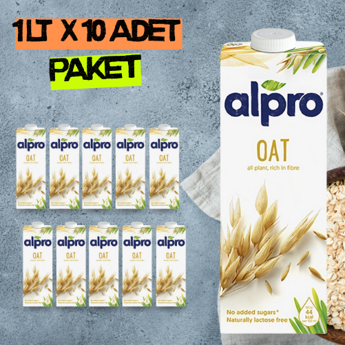 Adet Alpro Yulaf Sütü 1 lt x 10 Adet