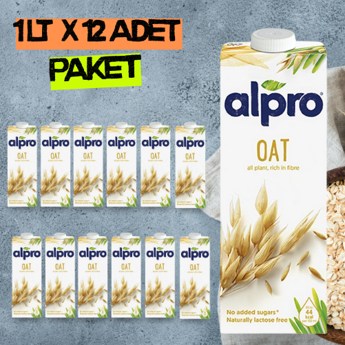 Adet Alpro Yulaf Sütü 1 lt x 12 Adet