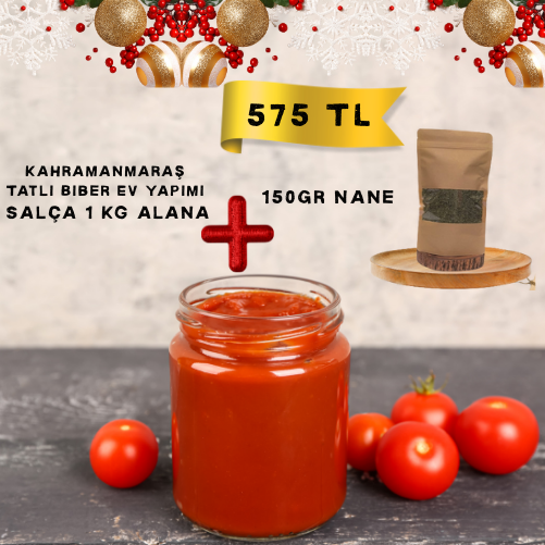 Kahramanmaraş  Tatlı Biber Ev Yapımı ,150gr nane