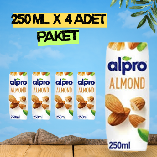 Alpro Orijinal Badem Sütü 250 ml x 4 Adet