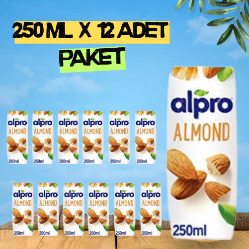 Alpro Orijinal Badem Sütü 250 ml x 12 Adet
