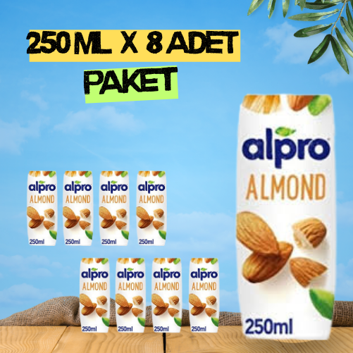 Alpro Orijinal Badem Sütü 250 ml x 8 Adet