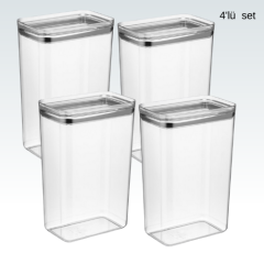 3100 ml Chef Food Box Dikdörtgen 4'lü Takım