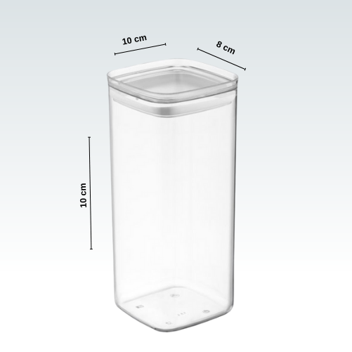 2100 ml Chef Food Box Kare 4'lü Takım