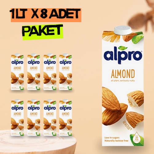 Alpro Orijinal Badem Sütü 1 lt x 8 Adet