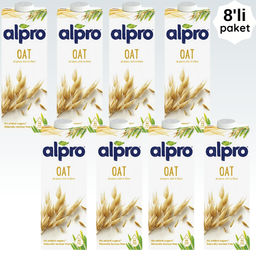 Alpro Yulaf Sütü 1 lt x 8 Adet