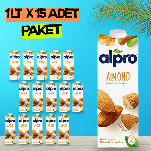Alpro Orijinal Badem Sütü 250 ml x 15 Adet