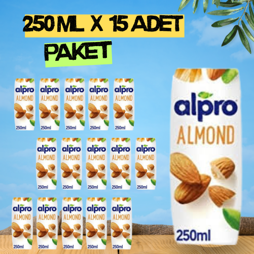 Alpro Orijinal Badem Sütü 250 ml x 15 Adet