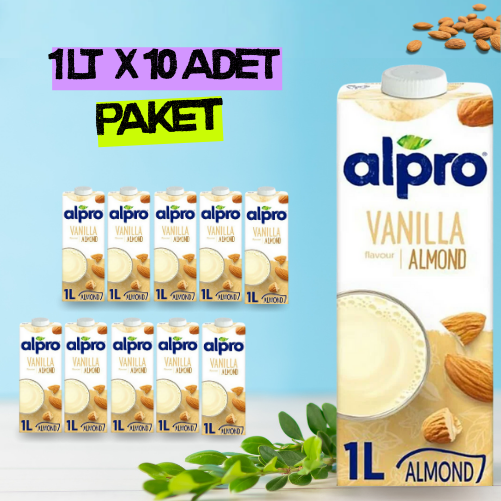 Alpro Vanilya Badem Sütü 1 lt x 10 Adet