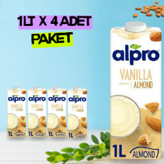 Alpro Vanilya Badem Sütü 1 lt x 4 Adet