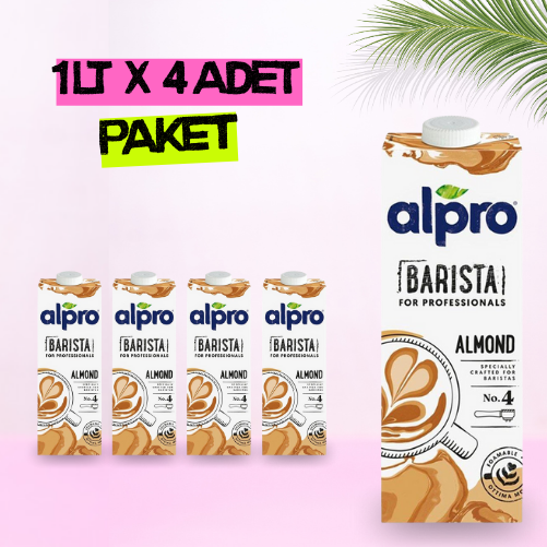 Alpro Barista Badem Sütü 1 lt x 4 Adet
